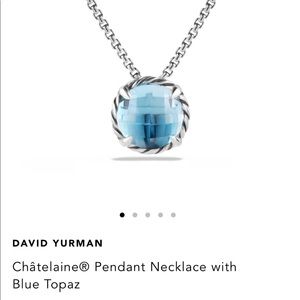 David Yurman chatelaine blue topaz necklace
